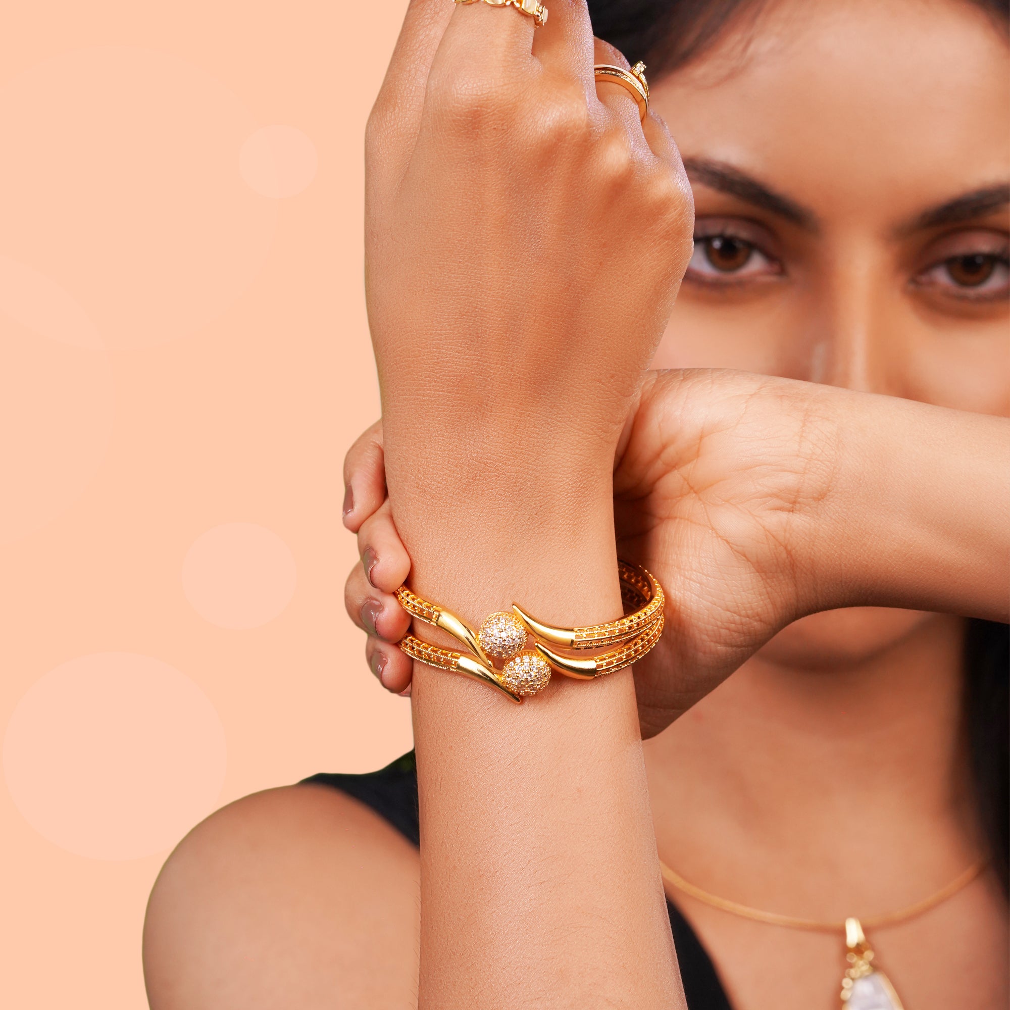 Golden Twirl Bangles