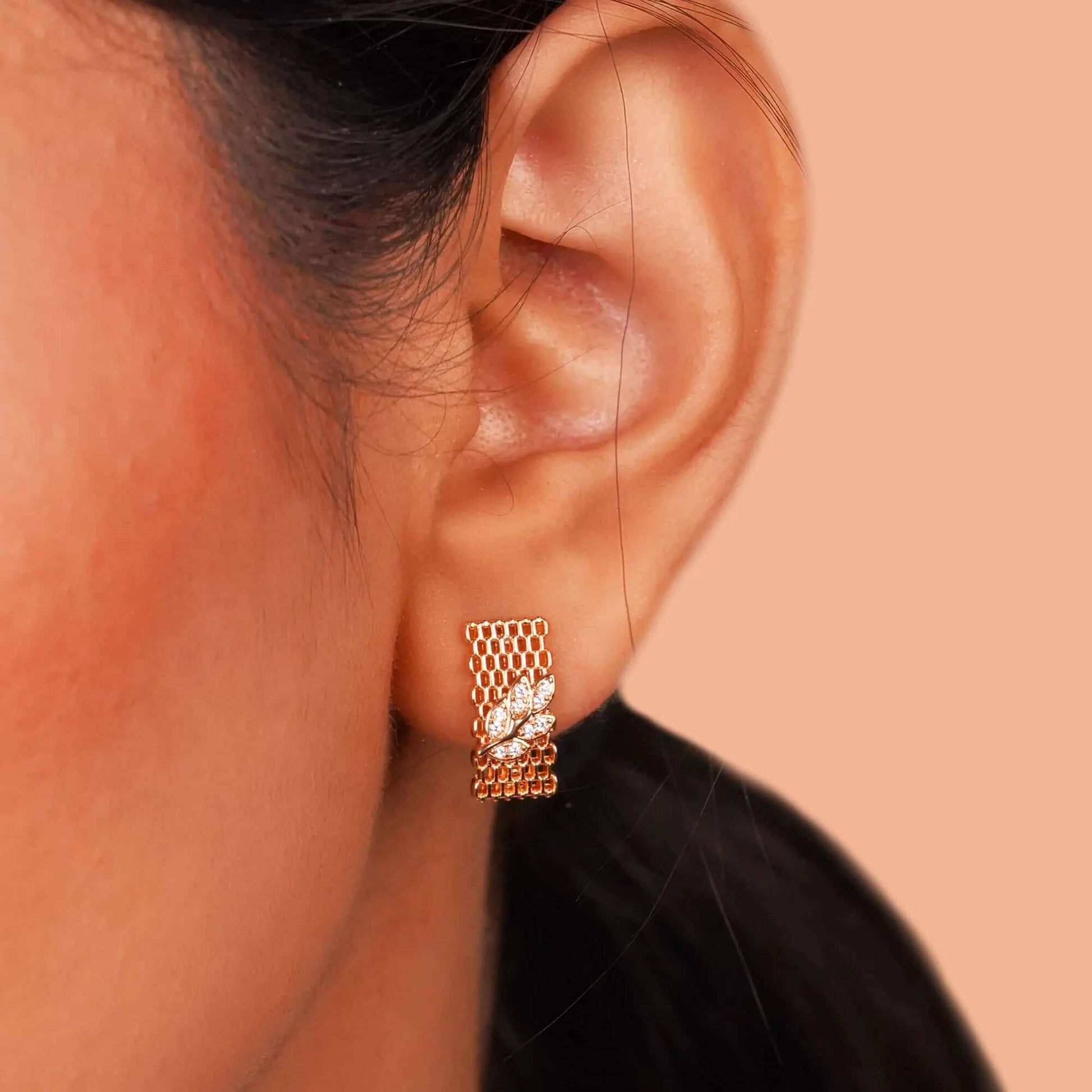 Diamond Mesh Studs - Diamond Mesh Rings - Own It Pure