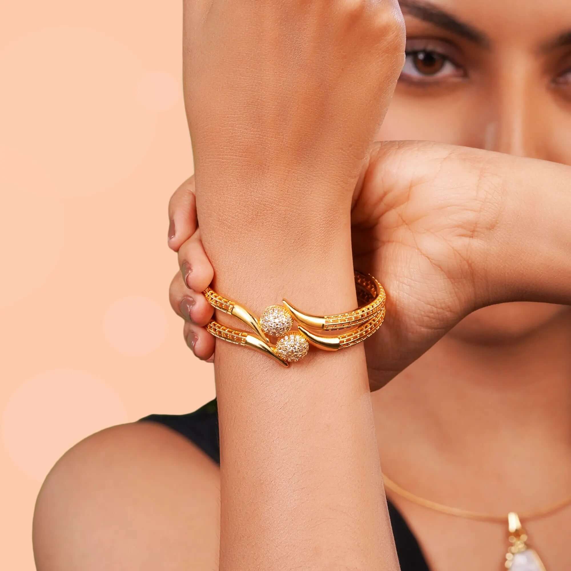 Golden Twirl Bangles - Own It Pure