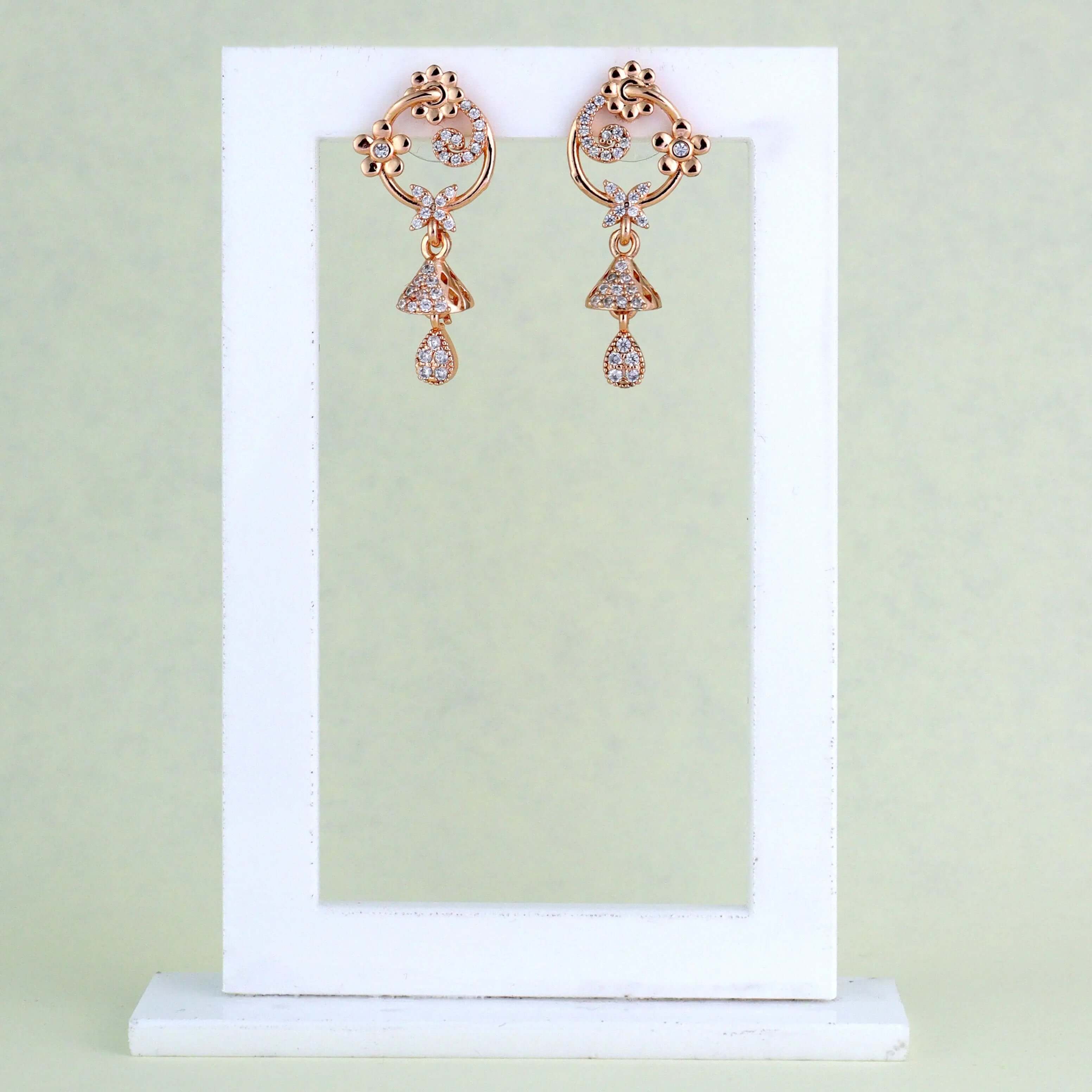 Floral Jhumka Earrings - Own It Pure