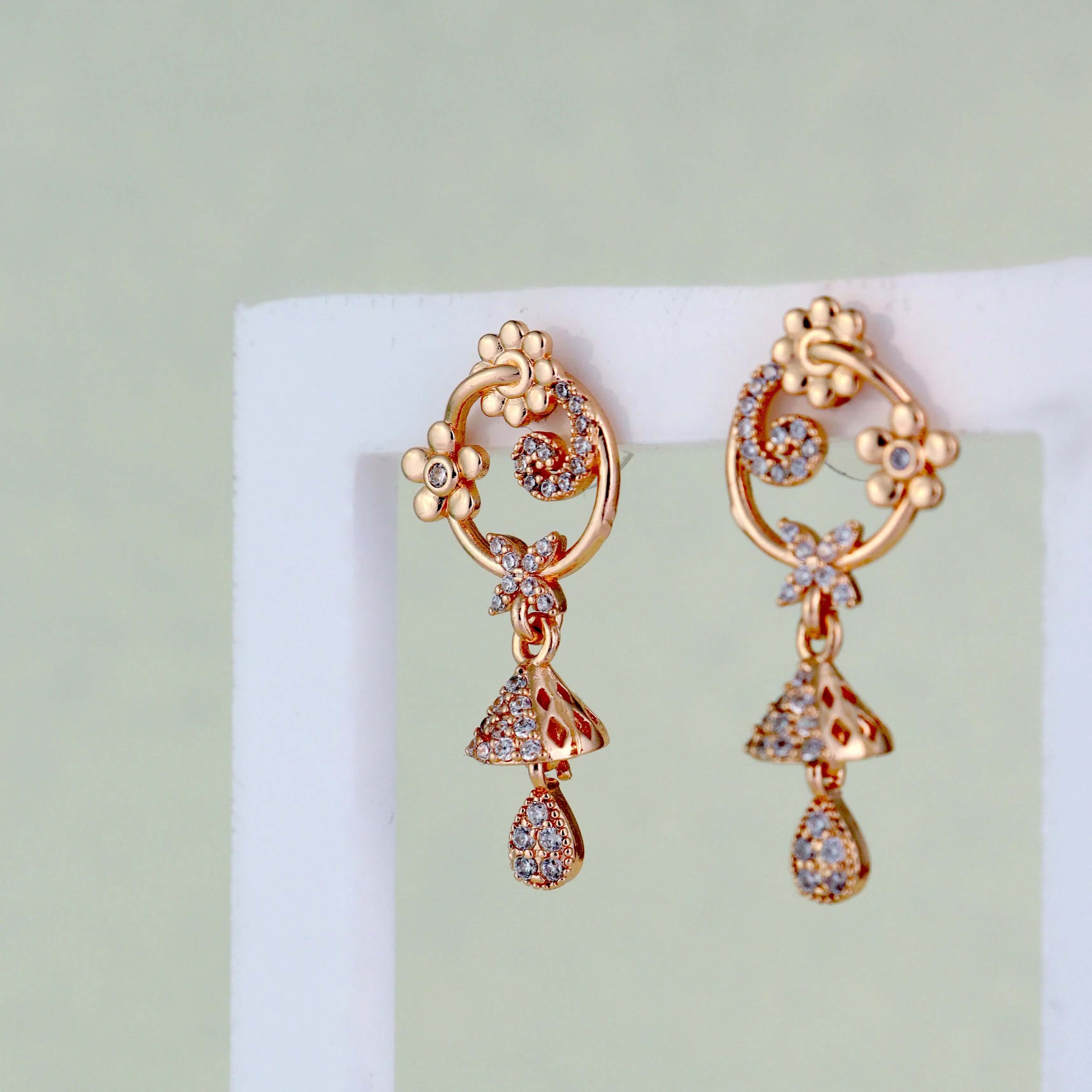 Floral Jhumka Earrings - Own It Pure