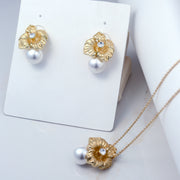 Gold Floral Pearl Jewelry Set Own It Pure