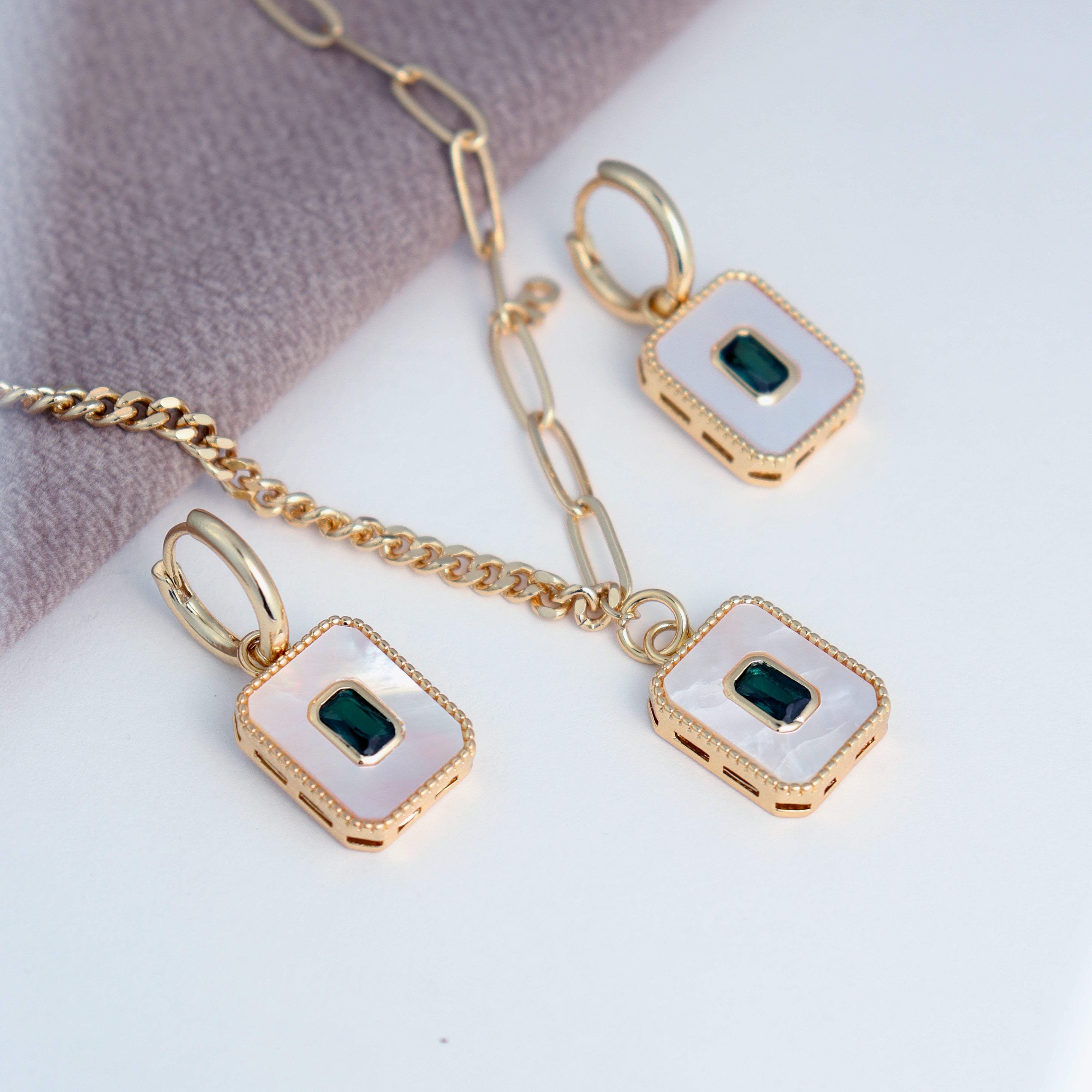 Emerald Glow Mother-of-Pearl Set Own It Pure