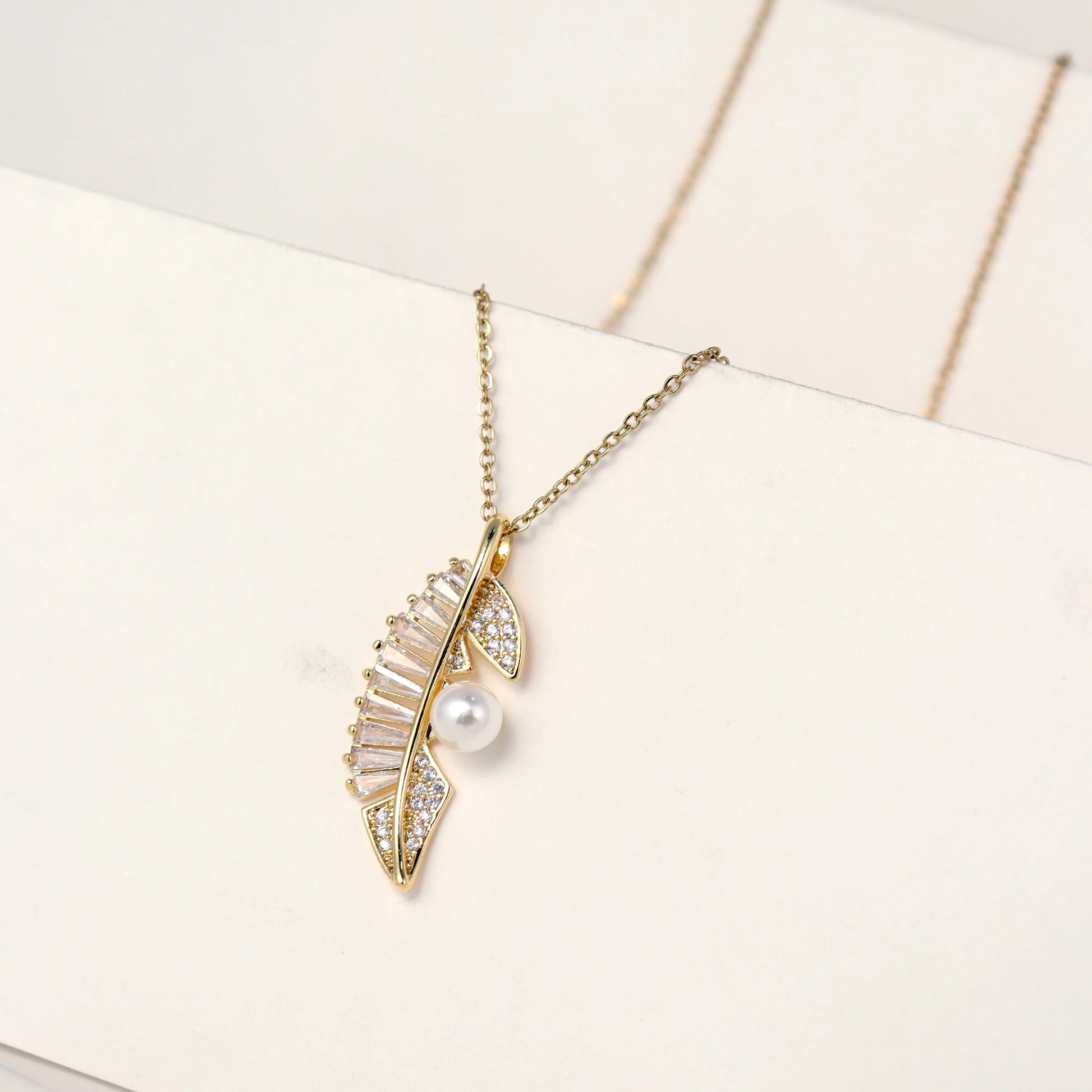 Pearl Leaf Pendant Necklace Own It Pure